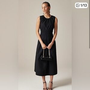 J.Crew Hyacinth poplin Black Sleeveless Dress